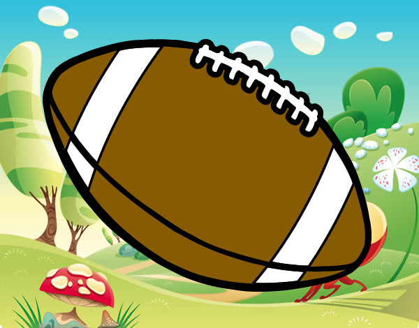 Dibujo Balón de fútbol americano pintado por Rosco