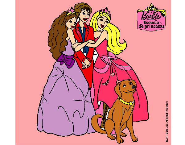 Dibujo Barbie feliz, es princesa pintado por esmeralda8