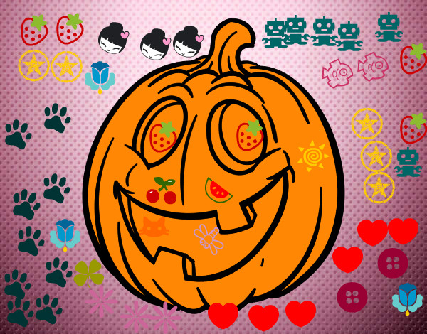 Dibujo Calabaza de Halloween pintado por orivio