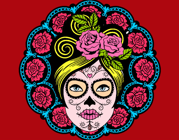 Dibujo Calavera mejicana femenina pintado por susacoli