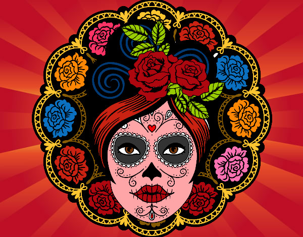 Dibujo Calavera mejicana femenina pintado por ZoeB