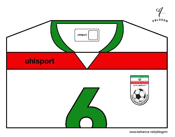 Camiseta del mundial de fútbol 2014 de Irán
