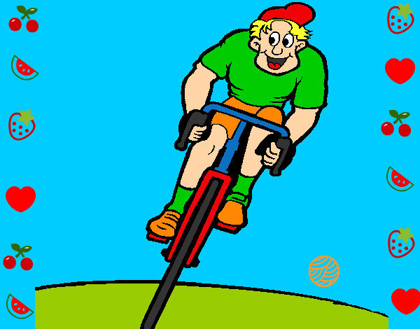 Dibujo Ciclista con gorra pintado por DANNA22