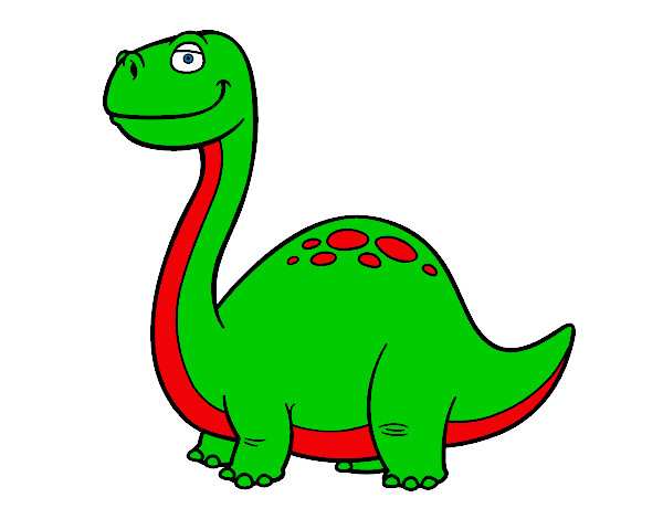 Dibujo Dino Diplodocus pintado por fedebdp
