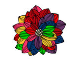 Dibujo Flor de dalia pintado por juchi