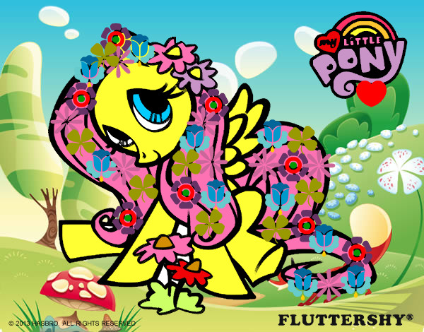 Dibujo Fluttershy pintado por princesemi
