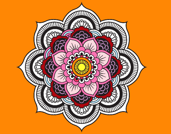 Dibujo Mandala flor oriental pintado por magiliz