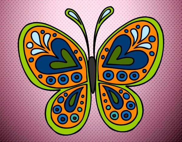 Dibujo Mandala mariposa pintado por bea50