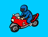 Dibujo Motorista pintado por YSMEL