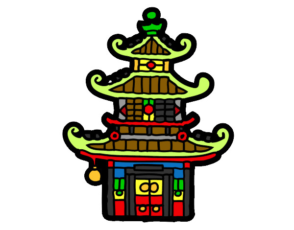 Dibujo Pagoda china pintado por elirod