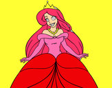 Dibujo Princesa Ariel pintado por manualid