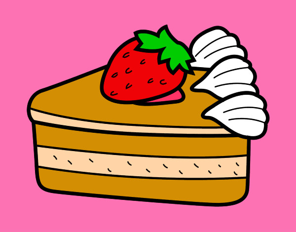 Dibujo Tarta de fresas pintado por velyn123_