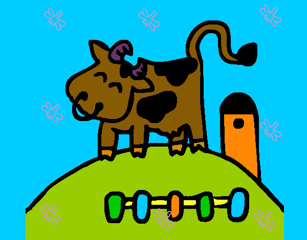 Dibujo Vaca feliz pintado por adonis25