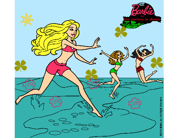 Dibujo Barbie de regreso a la playa pintado por ashka