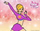 Dibujo Barbie en postura de ballet pintado por clowden200