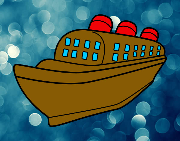 Dibujo Barco transatlántico pintado por juaneszulu