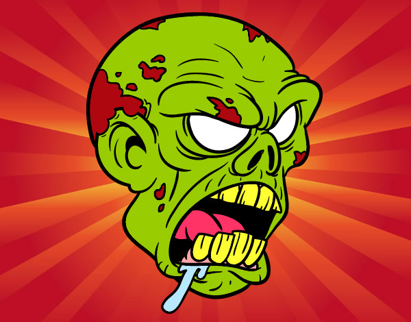 Dibujo Cabeza de zombi pintado por MasterXD