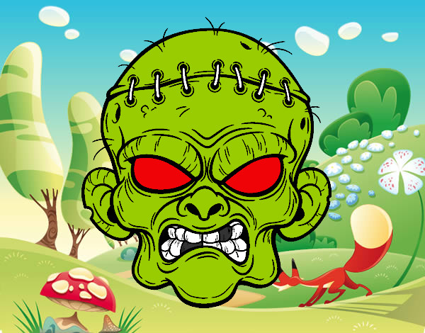 Dibujo Cara de zombie pintado por RicardoV