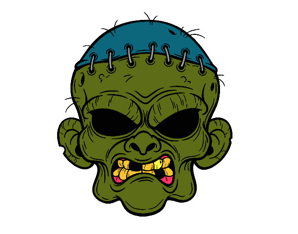 Dibujo Cara de zombie pintado por Ruben10