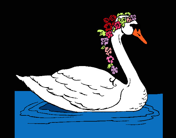 Dibujo Cisne con flores pintado por Katherynss