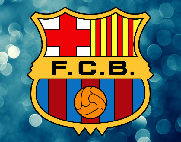 Dibujo Escudo del F.C. Barcelona pintado por espejo111