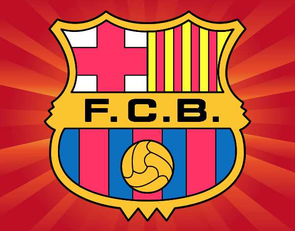 Dibujo Escudo del F.C. Barcelona pintado por Quim_Espe