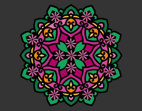 Dibujo Mandala celta pintado por blanca