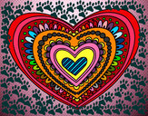 Dibujo Mandala corazón pintado por FRAGOL