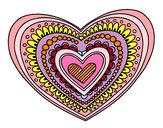Dibujo Mandala corazón pintado por guadalujan