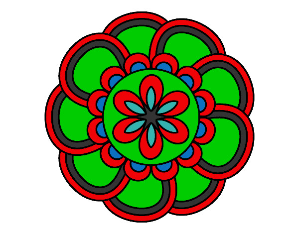 Dibujo Mandala de pétalos pintado por carmeneu