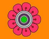 Dibujo Mandala en forma de flor pintado por zoe10am