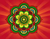 Dibujo Mandala flor oriental pintado por carmeneu