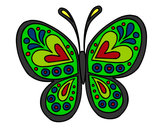 Dibujo Mandala mariposa pintado por carmeneu