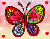 Dibujo Mandala mariposa pintado por ludmila10