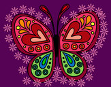 Dibujo Mandala mariposa pintado por Rosap