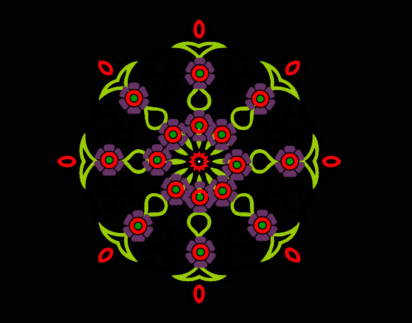 Dibujo Mandala nube pintado por blanca