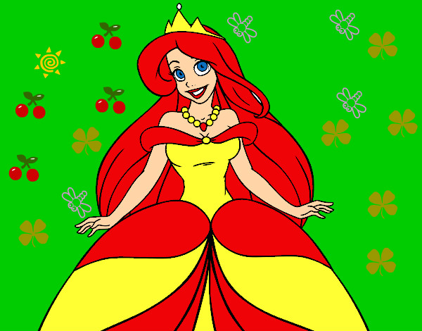 Dibujo Princesa Ariel pintado por ashka