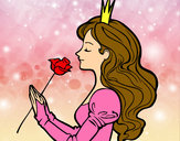 Dibujo Princesa y rosa pintado por milluly