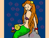 Dibujo Sirena con caracola pintado por emmabelen
