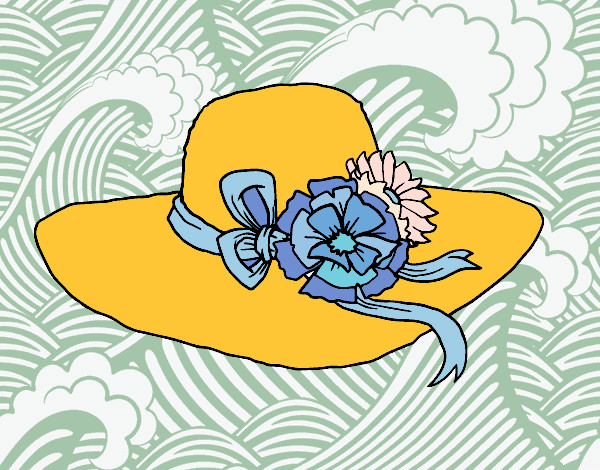 Dibujo Sombrero con flores pintado por Opuntia
