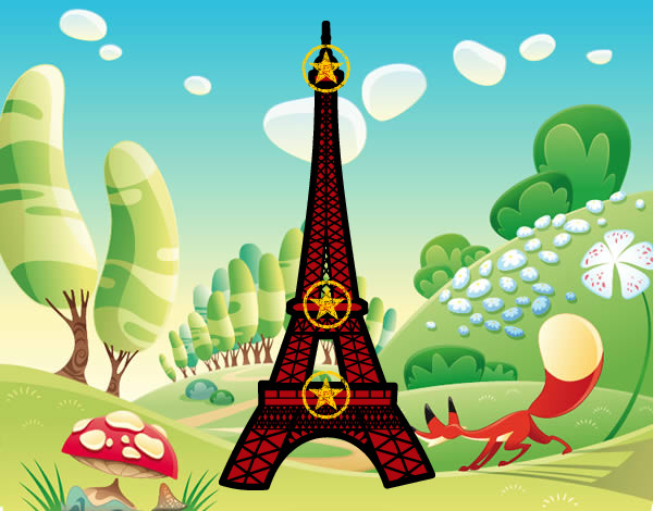 Dibujo Torre Eiffel pintado por miri11