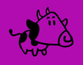 Dibujo Vaca con cabeza triangular pintado por adonis25