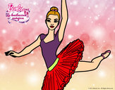 Dibujo Barbie en segundo arabesque pintado por blanca2010