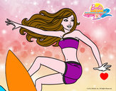 Dibujo Barbie surfeando pintado por NOELUNA