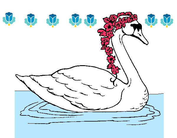 Dibujo Cisne con flores pintado por SaoriSol