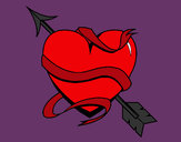 Dibujo Corazón con flecha III pintado por hanita501