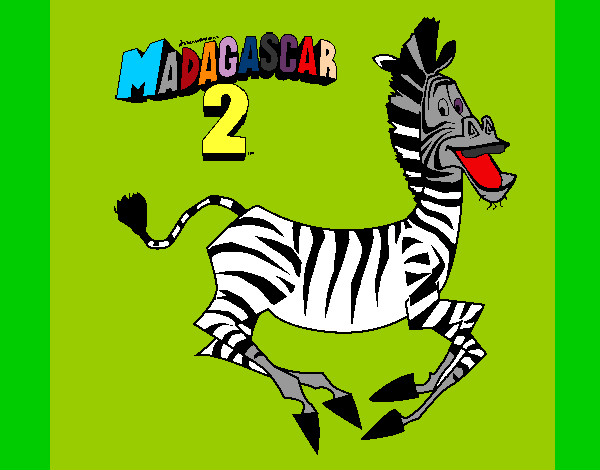 Dibujo Madagascar 2 Marty 1 pintado por JanJan