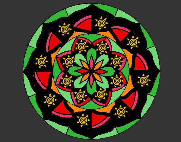 Dibujo Mandala 6 pintado por blanca