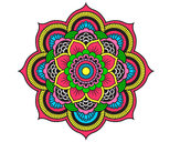 Dibujo Mandala flor oriental pintado por juliannna