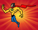 Dibujo Superhéroe poderoso pintado por morelles14